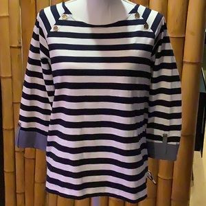 Jones New York striped top Small